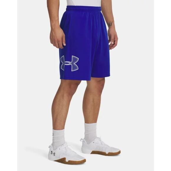 Under Armour UA Tech Graphic Men's 10" Shorts, Royal Blue/White, Size Medium - Picture 1 of 2
